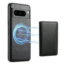 Dteck for Google Pixel 6 Case with Card Holder,Detachable Wallet for Pixel 6 Magnetic Case for Women Men, Durable Kickstand Shockproof Case for Google Pixel 6,Black