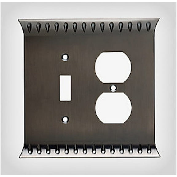 Brainerd W30335-904 Wadsworth Switch / Outlet Cover Wall Plate Heirloom Silver