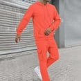 thumbnail image 2 of Men's Tracksuits Men's Tracksuits 2 Piece Set Zip Up Hoodie and Sweatpants Sets Casual Sweat Suits Athletic Tracksuit Outfits Men Jogging Suits Sets XXL Orange, 2 of 7