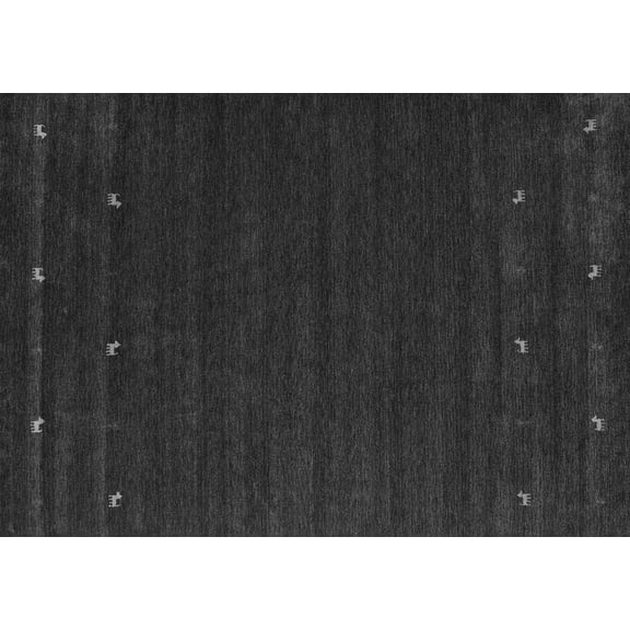 Ahgly Company Indoor Rectangle Abstract Gray Contemporary Area Rugs, 5' x 7'