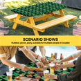 thumbnail image 6 of St. Patrick's Day Table Cloths for 6 Foot Rectangle Tables, Spring Green Lucky Clovers Shamrock Patio Waterproof Elastic Fitted Tablecloths, Washable Rectangular Table Cover for Camping, 6 of 8