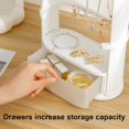 thumbnail image 5 of Elegant Jewelry Organizer Accessories Display Stand for Women Girls Jewellery Storage Shelf Keychains Necklace Hanger White, 5 of 5