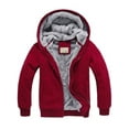 thumbnail image 3 of Frontwalk Men Zip Up Hoodie Heavyweight Winter Sweatshirt Fleece Sherpa Lined Warm Jacket Wind-Resistant Hood Coat, 3 of 5