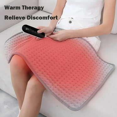 Electric Heated Blanket 15.74" X 29.92" Heating Pad with 4-Gear Timing Function and 9 Heating Levels, Gray