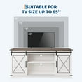 thumbnail image 4 of Farmhouse TV Stand and Entertainment Center for TV Up to 65 Inches with Sliding Barn Doors, Tv Media Console Table with Storage Cabinet for Living Room, Bedroom, 4 of 9