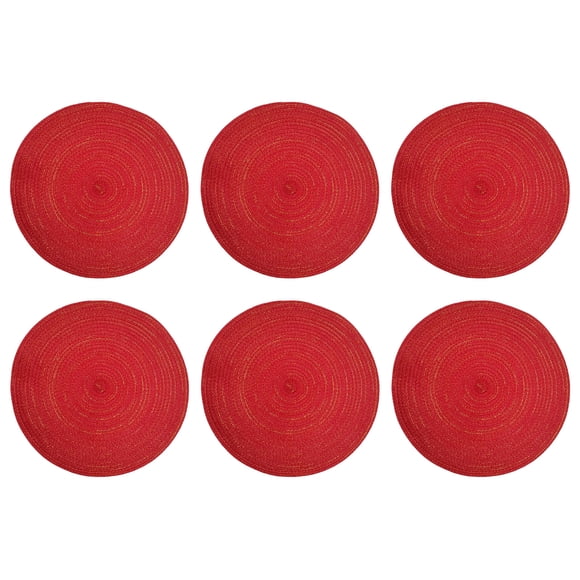 Juego de Manteles Individuales Billuyoard de 6 Piezas para Comedor Platzset Mostrada Rojo 38cm