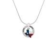 thumbnail image 2 of Delight Jewelry Silvertone Translucent Texas - Lone Star Hero Ring Charm Necklace, 18", 2 of 4