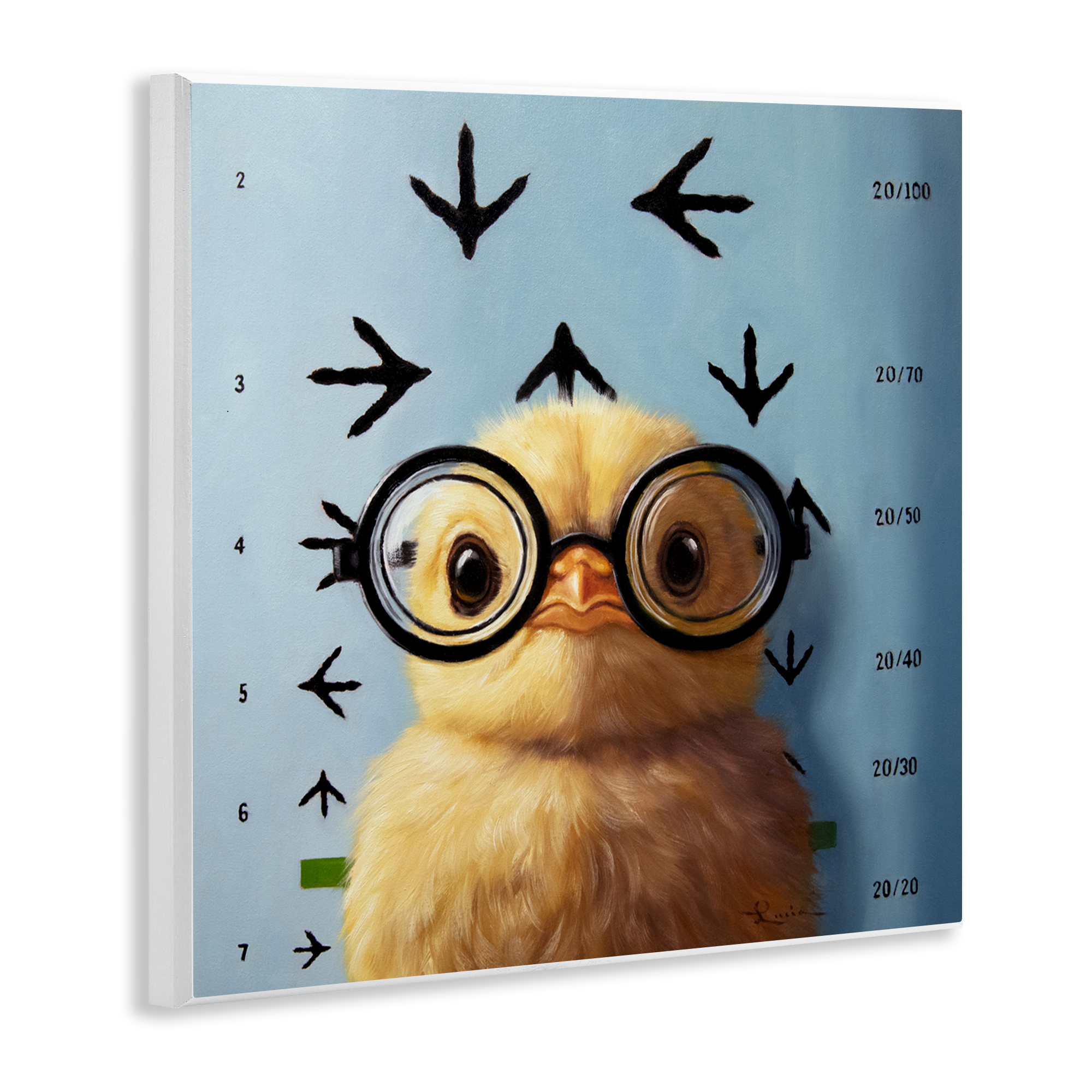 Four Eyes Chick Vision Wall Plaque Art, design by Lucia Heffernan