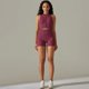 thumbnail image 1 of Traje corto de yoga para mujer, conjuntos de pantalones cortos sin costuras para gimnasio, chándal de realce, conjuntos de ropa de entrenamiento para mujer, ropa deportiva con cremallera, 1 of 5