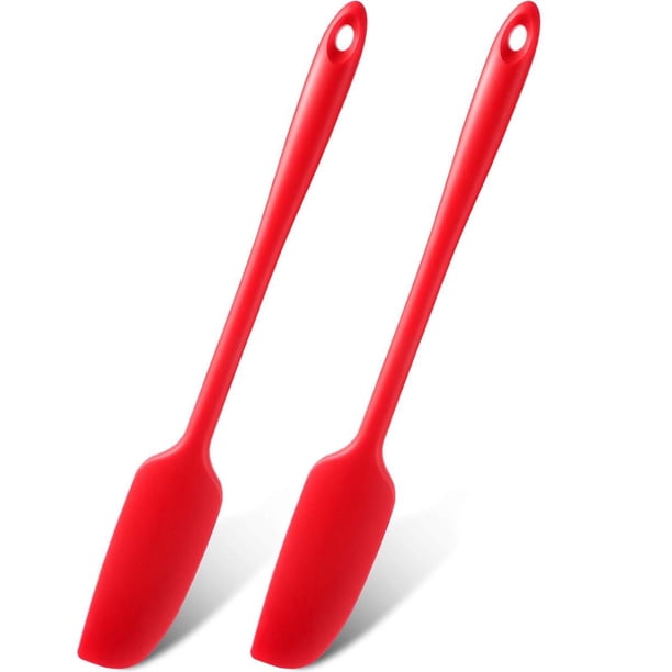 Espátula de silicona con mango, raspador de goma antiadherente, espátula resistente al calor, raspador de silicona para vasos, batidos, licuadora, cocinar, hornear, agitar, herramientas para mezclar