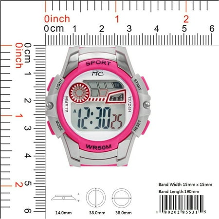 Montres Carlo - Montres Carlos 5 ATM Digital Sports Watch - Walmart.com ...