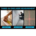 thumbnail image 4 of 3-in-1 Multi-functional Measuring Tape with Laser Level Crosshair and LED Display, Digital Measuring Tape  with Cross Line, AutoLock, Measure Area, Volume, Pythagorean, 4 of 6