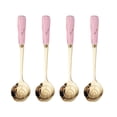 thumbnail image 1 of MasteelfCA 4pcs Delicate Flower-shaped Coffee Scoop Ice Cream Spoon Durable Dessert Spoon, 1 of 8