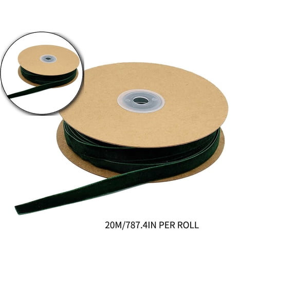 1cm Velvet Flocking Ribbon for DIY Crafts Jewelry Gift Wrapping Christmas Wedding Decorations