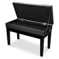 thumbnail image 2 of Yescom Adjustable Duet Piano Bench PU Leather Padded Wooden Keyboard Storage, 2 of 9