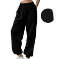 thumbnail image 4 of JJHGVB Joggers for Women Sweatpants Women Ladies' Daily Versatile Loose Sportswear Casual Pants Made Of Japanese Sweatshirt Cotton Fabric Baggy Pants Sweat Pants Black L, 4 of 9