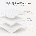 thumbnail image 5 of Wdhugt White Quilted Pillow Protector Cover with Zipper, Polyester Full Wrap Pillowcase Cover, 29.1x18.9in, 1 Pack Pillowcase, 5 of 9