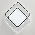 thumbnail image 5 of Modern Rectangle Concise Black and White Acrylic LED Flush Mount Ceiling Light, 5 of 5