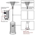 thumbnail image 3 of Calefactor de Jardin o Patio PatioHeat 41000BTUs s/ tanque Gas LP Alcance 6 a 8mØ Acero Inoxidable 202, 3 of 5