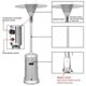 thumbnail image 3 of Calefactor de Jardin o Patio PatioHeat 41000BTUs s/ tanque Gas LP Alcance 6 a 8mØ Acero Inoxidable 202, 3 of 5