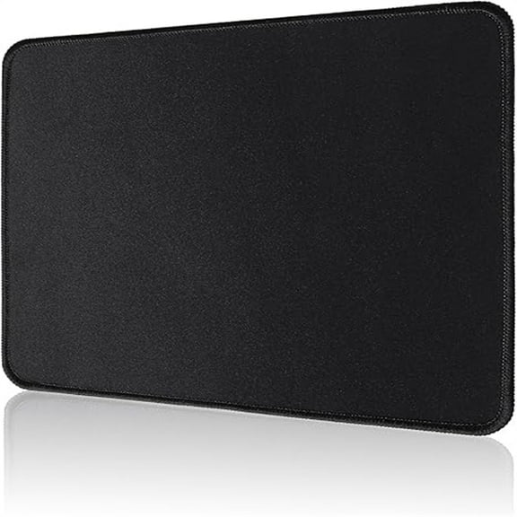 Mouse Pad with Stitched Edge, Non-Slip Rubber Base Mouse Mat for Laptop& Computer, Small Mouse Pad for Gamer, Office & Home, Black Square Mousepad 9.8''x 8.3''x 0.08''