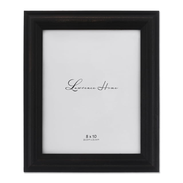 Marco de fotos Lawrence Frames de madera negra desgastada, 20 x 25 cm