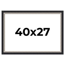 40x27 Frame Black Real Wood Picture Frame Width 2.25 Inches | Interior Frame Depth 0.5 Inches |