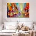 thumbnail image 2 of Elephant Stock Streetlife Wall Art - Horizontal Canvas Wall Art - Living Room Wall Decor - City Canvas - Orange And Beige Decor By Annette Schmucker - 48" x 32", 2 of 8