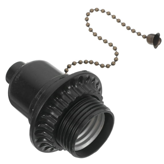 Homoyoyo Black Bakelite E26 Pull Chain Light Socket Fixture Standard for Home Lighting Replacement