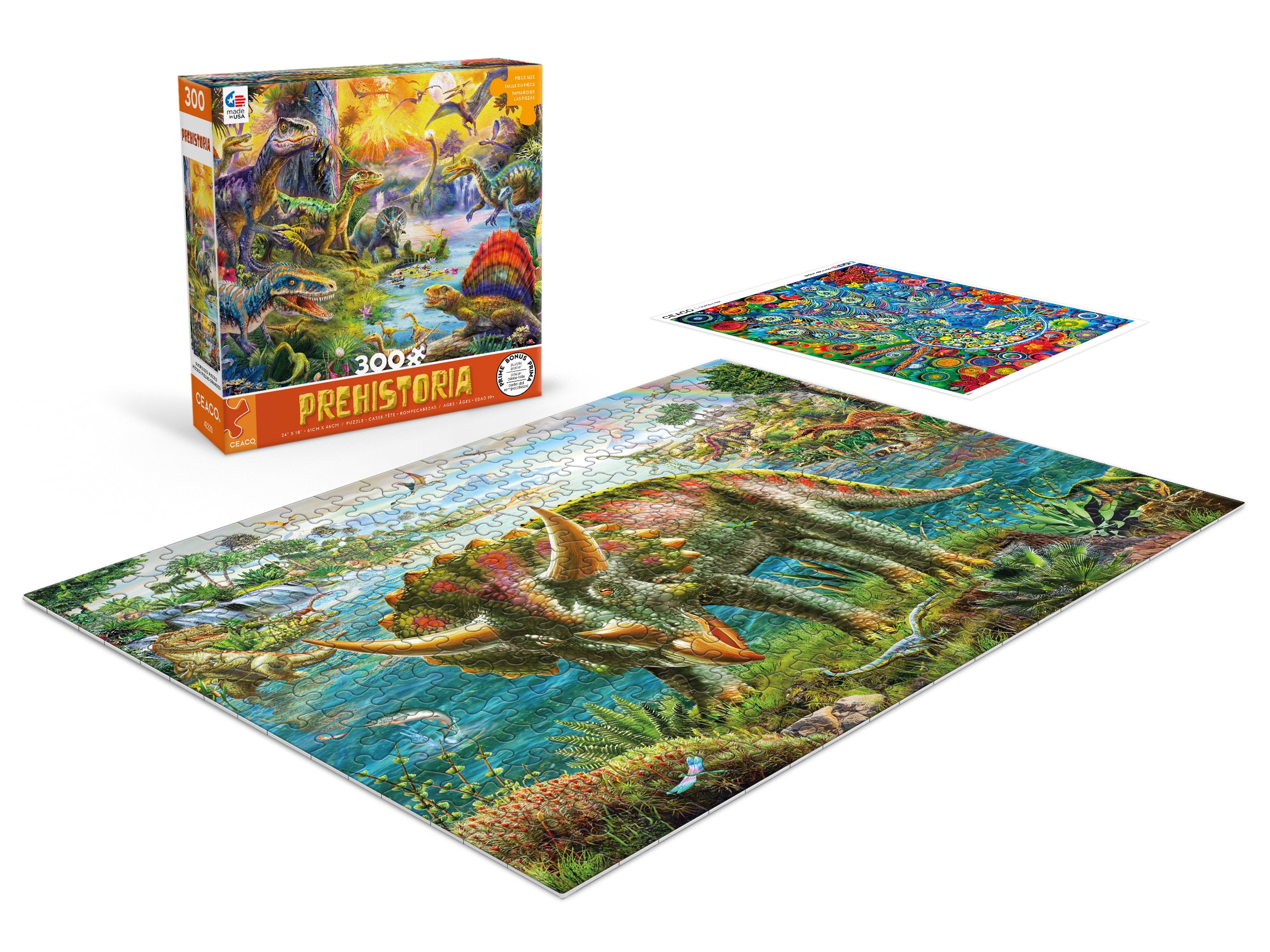 Ceaco - Prehistoria - Triceratops - 300 Piece Interlocking Jigsaw Puzzle