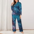 thumbnail image 2 of Lsque Abstract Colorful Art Supplies Pattern Long Sleeve Pajama Set for Women - Soft 2-Piece Sleepwear and Loungewear Set with Pockets, Comfy Nightwear-Large, 2 of 7