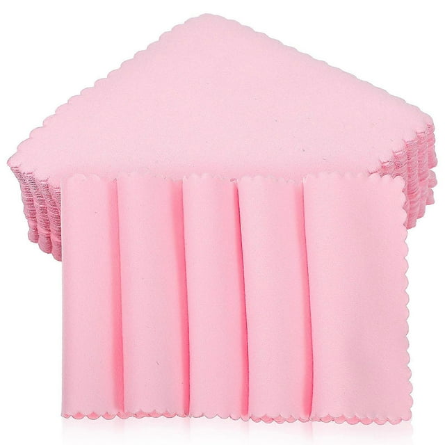100pcs Jewelry Polishing Cloths Microfiber Cleaning Cloths for Eyeglasses Jewelry Watch Coins