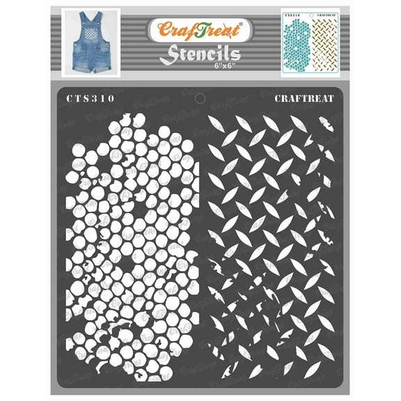CrafTreat Diamond Hive Stencil for Painting and Crafting - 6"x6"