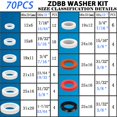 thumbnail image 2 of Kit de juntas de silicona para plomería ZDBB, 70 piezas, alta temperatura, 2 of 8