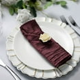 thumbnail image 5 of Balsa Circle 5 Pieces 20" x 20" Burgundy Crinkle Accordion Taffeta Table Napkins, 5 of 8