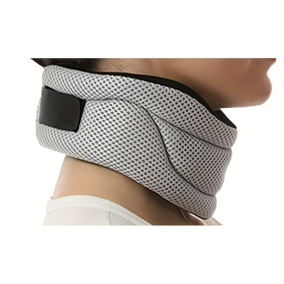 Neck Support Brace, Sleeping Cervical Collar, Adjustable Corrector Wrap, Spine Alignment Aid, for Men Women Vertebrae Stability, Pressure Use(Light Gray)