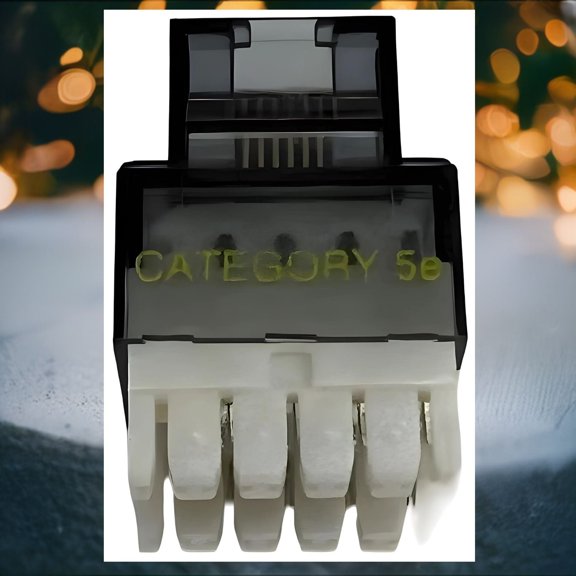 $1.25/p  Cat5e Jack 180 degree Black--R.J. Enterprises 3013A-8-CJ-BK (Price $31.25 for 25pcs-Limited Time)
