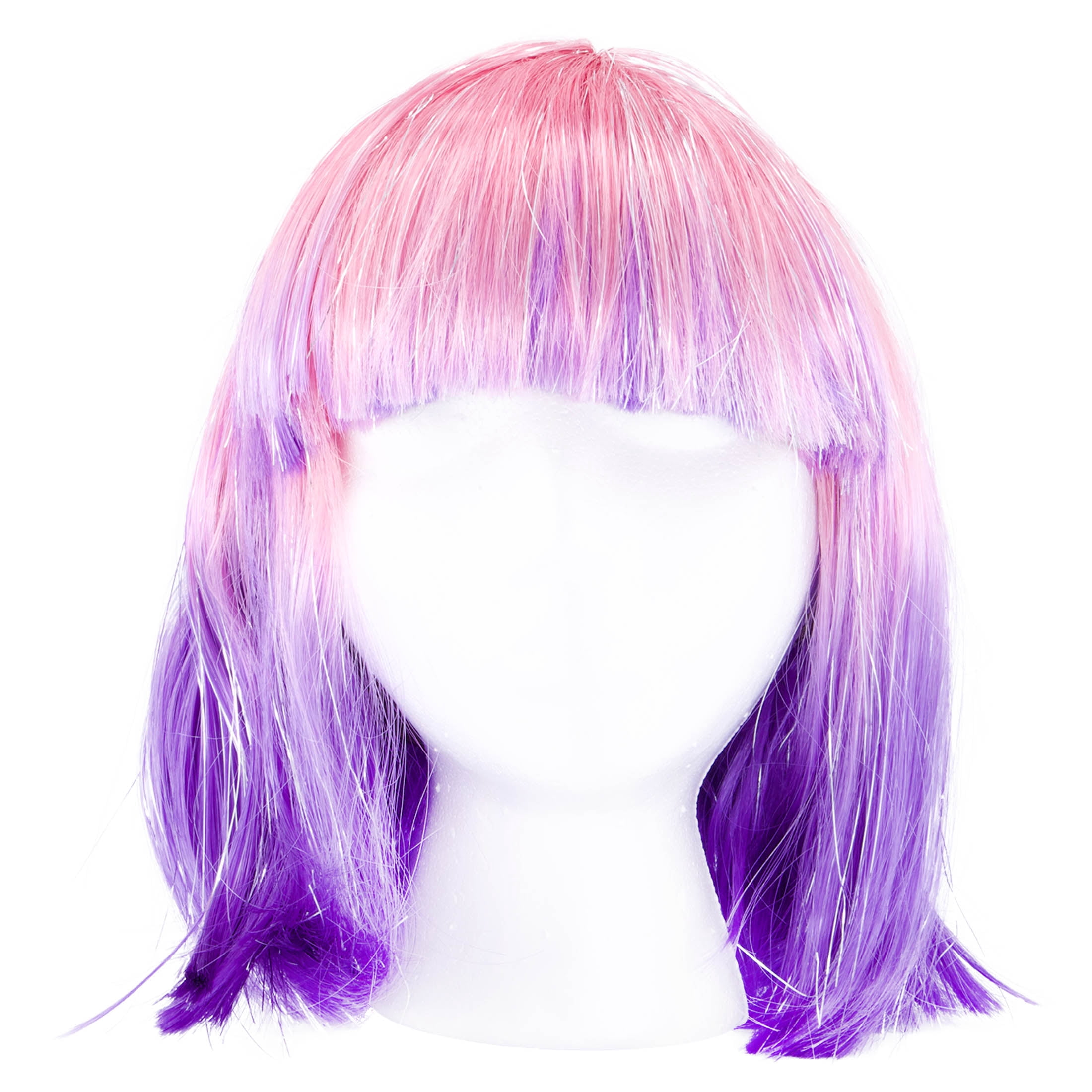 Ombre Sparkle Wig Costume Accessory for Adults, Pink and Purple, Halloween by Way To Celebrate