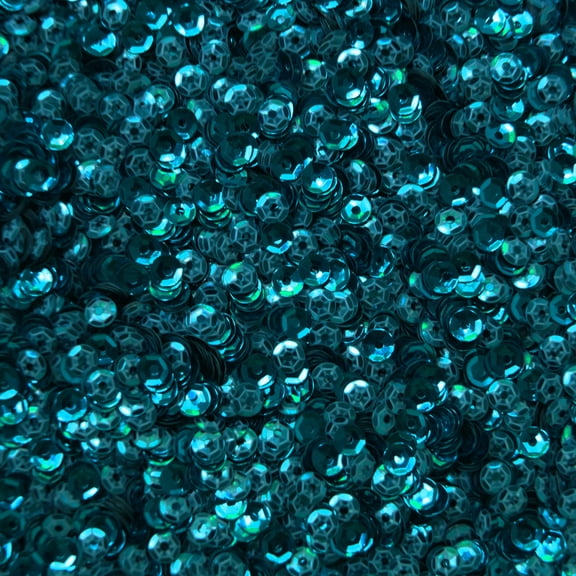 Turquoise Peacock Cup Sequins 4mm Shiny Metallic Made in USA