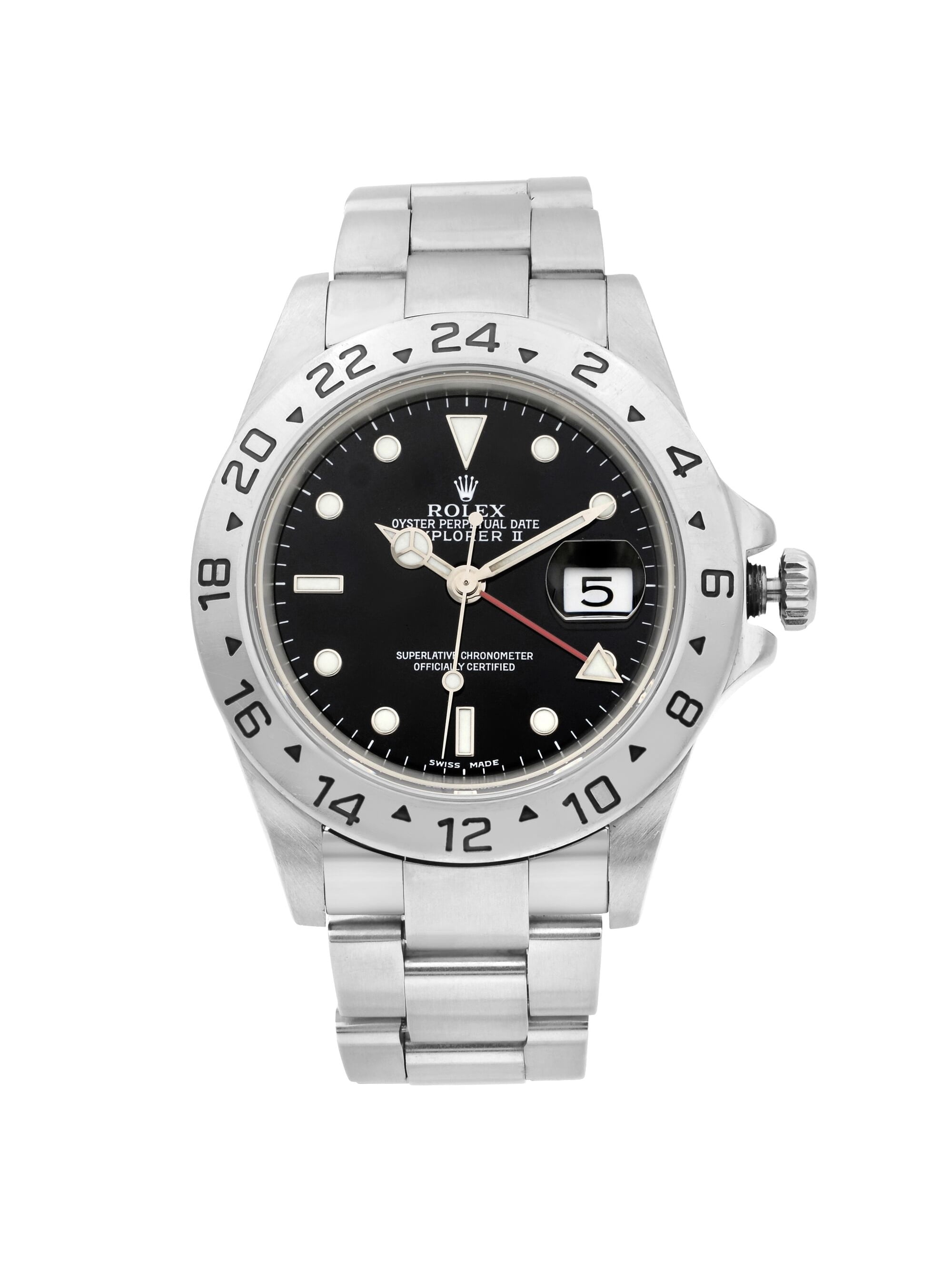 jord Udløbet antik Rolex Explorer II Steel Black Dial GMT Automatic Mens Watch 16570 -  Walmart.com