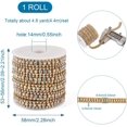 thumbnail image 2 of HAHDAXIA Fashewelry 1 Roll/4.8 Yards 3 Rows Crystal Rhinestone Close Chain 8.5mm Wide Strass AB Color Claw Cup Chain Trim with Gold Base for Sewing, Clothing, Wedding Cake, Wine Glass Decorat, 2 of 6
