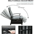 thumbnail image 6 of Domi Adjustable Patio Recliner Chair Metal Outdoor Lounge Chair with Flip Table Push Back, Adjustable Angle,Removable Cushions, Support 350lbs, (1 Gray Chair), 6 of 9