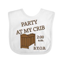 Inktastic Party at My Crib Boys or Girls Baby Bib