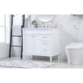 thumbnail image 2 of Elegant Decor Bennett 36" MDF Single Bathroom Vanity with Backsplash in White, 2 of 8