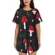 thumbnail image 1 of Balery Amanita Mushroom Conjunto de Pijama para Mujer con Estampado, Dos Piezas de Manga Corta y Shorts, Ropa de Dormir Suave con Cuello Redondo y Bolsillos-Medium, 1 of 6
