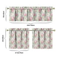 thumbnail image 5 of Vintage Country Bloom Curtains 24 Inch Short - 3 Panel Floral Bohemian Set with Rustic Wildflowers, Rod Pocket Kitchen, 5 of 5