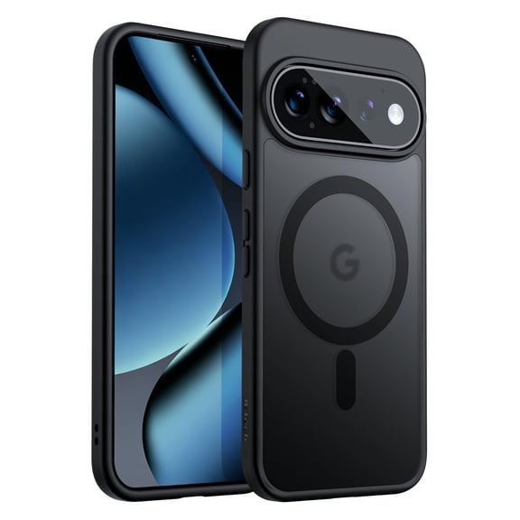 JETech Magnetic Case for Google Pixel 11 Pro, Compatible with MagSafe, Translucent Matte Back (Black)