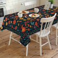 thumbnail image 4 of Boho Flowers Rectangle Tablecloth, Spring Abstract Watercolor Floral Leaf Waterproof & StainResistant Tablecloth, Washable Oil-proof Table Cover for Dining/Party/Wedding/Camping/Buffet 54x108 In, 4 of 9