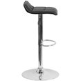 thumbnail image 5 of Home Square Faux Leather Adjustable Low Back Bar Stool in Black - Set of 2, 5 of 6