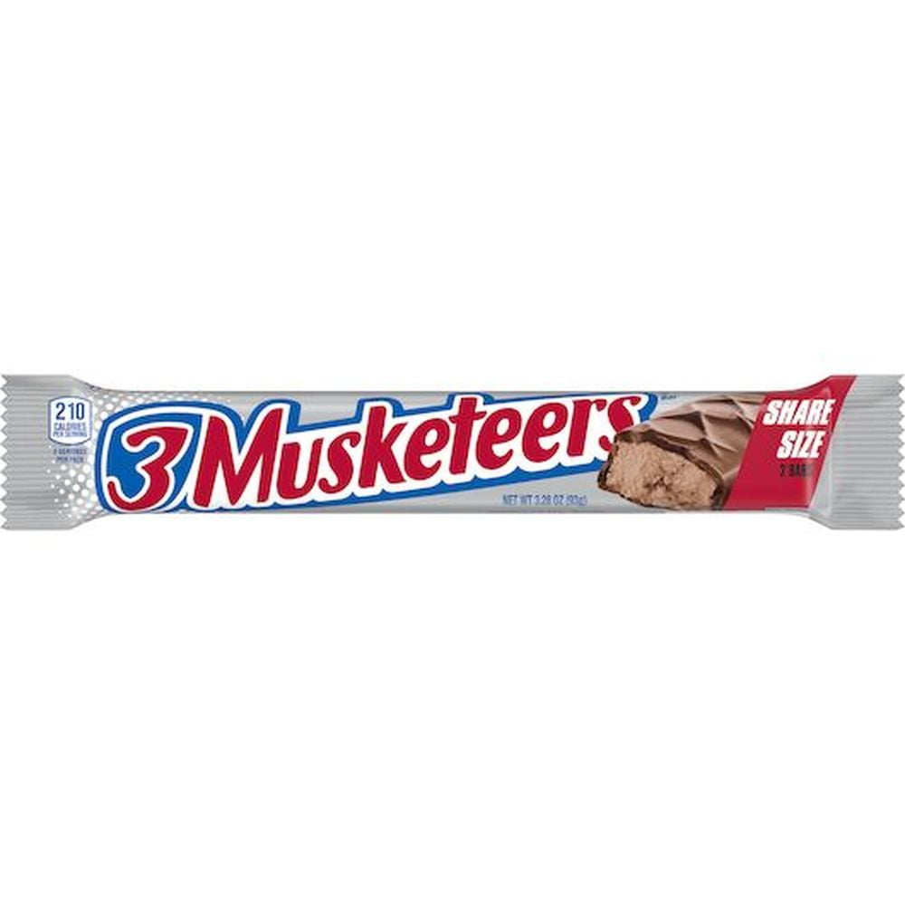 3 Musketeers Multi Piece King Size Chocolate Candy Bar -- 144 per Case.